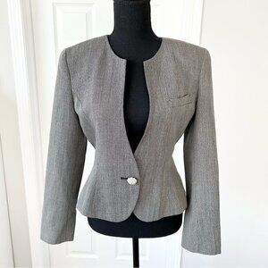 Korea Emoda Wool Blend Fit Flare Blazer